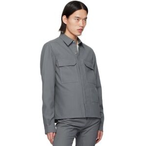 Rick Owens Gray Cropped Shirt